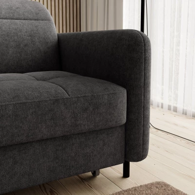 Elegantes Schlafsofa ZULEYKA – schwarz, linke Ecke