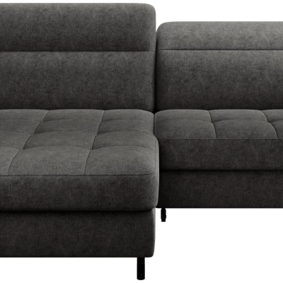 Elegantes Schlafsofa ZULEYKA – schwarz, linke Ecke