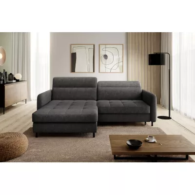Elegantes Schlafsofa ZULEYKA – schwarz, linke Ecke