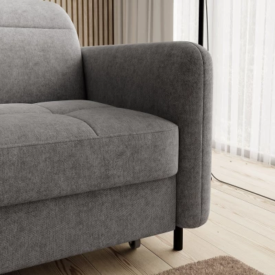 Elegantes Schlafsofa ZULEYKA – hellgrau, linke Ecke