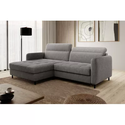 Elegantes Schlafsofa ZULEYKA – hellgrau, linke Ecke