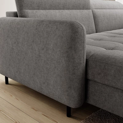Elegantes Schlafsofa ZULEYKA - grau 2, linke Ecke