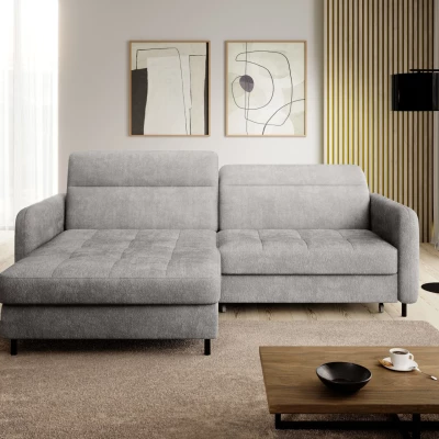 Elegantes Schlafsofa ZULEYKA - grau 3, linke Ecke