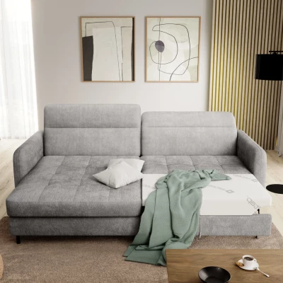 Elegantes Schlafsofa ZULEYKA - grau 3, linke Ecke