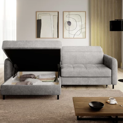 Elegantes Schlafsofa ZULEYKA - grau 3, linke Ecke