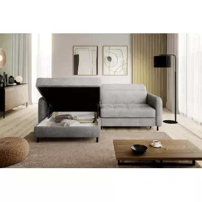 Elegantes Schlafsofa ZULEYKA - grau 3, linke Ecke