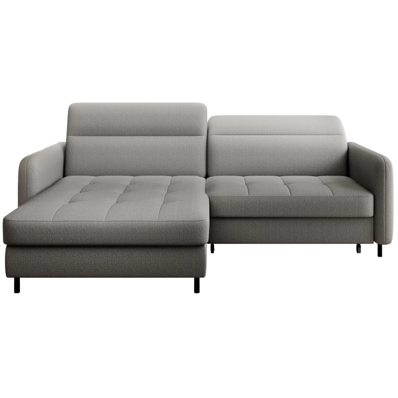 Elegantes Schlafsofa ZULEYKA - grau 1, linke Ecke
