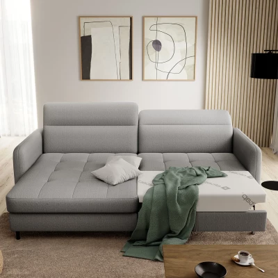 Elegantes Schlafsofa ZULEYKA - grau 1, linke Ecke