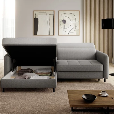Elegantes Schlafsofa ZULEYKA - grau 1, linke Ecke
