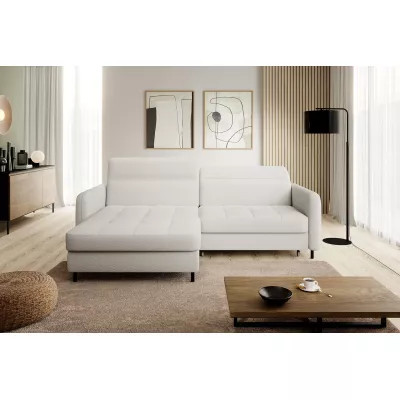 Elegantes Schlafsofa ZULEYKA – weiß, linke Ecke