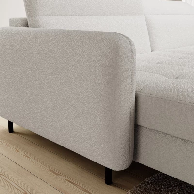 Elegantes Schlafsofa ZULEYKA – weiß, linke Ecke