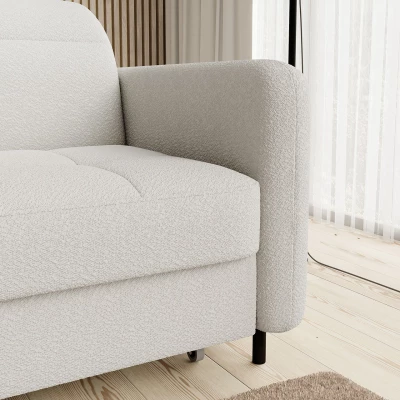 Elegantes Schlafsofa ZULEYKA – weiß, linke Ecke