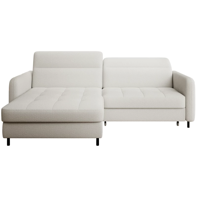Elegantes Schlafsofa ZULEYKA – weiß, linke Ecke