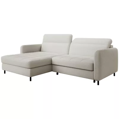 Elegantes Schlafsofa ZULEYKA – weiß, linke Ecke