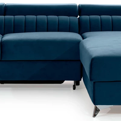 Sofagarnitur mit Stauraum SORINA – blau, rechte Ecke