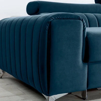 Sofagarnitur mit Stauraum SORINA – blau, rechte Ecke