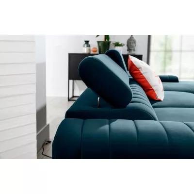 Sofagarnitur mit Stauraum SORINA – blau, rechte Ecke