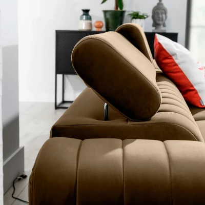 Sofagarnitur mit Stauraum SORINA – dunkelbeige, rechte Ecke