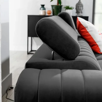 Sofagarnitur mit Stauraum SORINA – grau, rechte Ecke