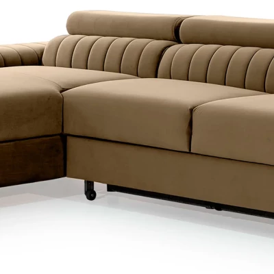 Sofagarnitur mit Stauraum SORINA – dunkelbeige, linke Ecke