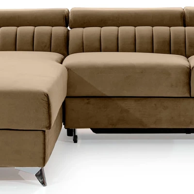 Sofagarnitur mit Stauraum SORINA – dunkelbeige, linke Ecke