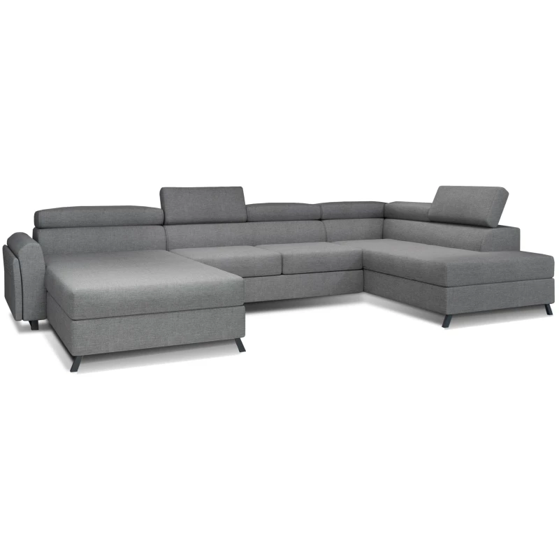 U-förmiges Sofa SAGE - grau, rechte Ausführung