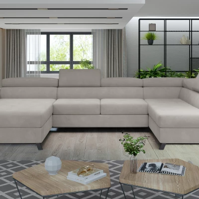 SAGE U-förmige Sofagarnitur – hellbeige, echtes Design