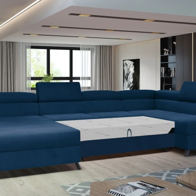 U-förmiges Sofa SAGE - blau, rechte Ausführung