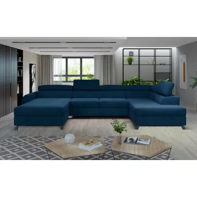 U-förmiges Sofa SAGE - blau, rechte Ausführung