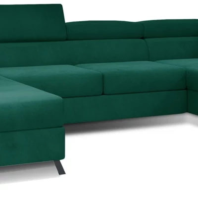 U-förmiges Sofa SAGE - grün, rechte Ausführung