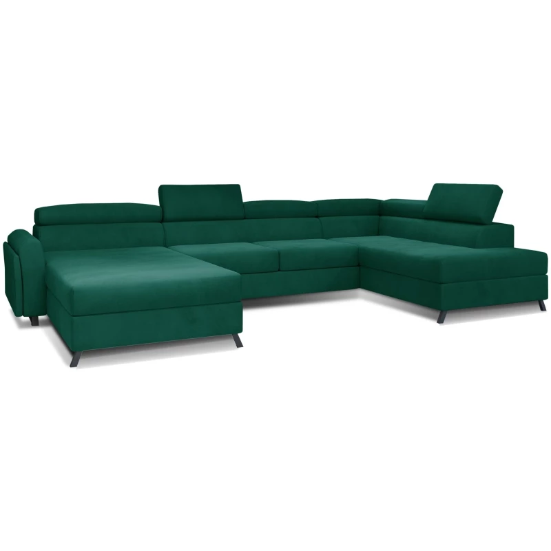 U-förmiges Sofa SAGE - grün, rechte Ausführung