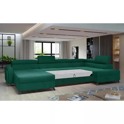U-förmiges Sofa SAGE - grün, rechte Ausführung