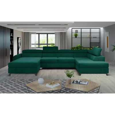 U-förmiges Sofa SAGE - grün, rechte Ausführung