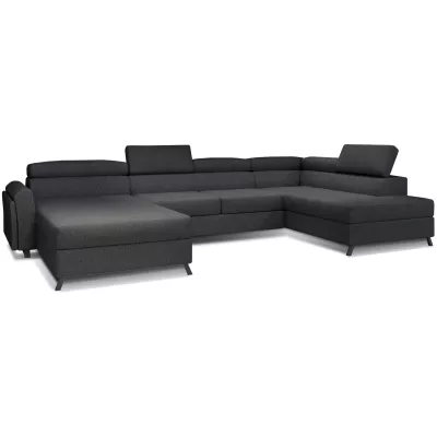 U-förmiges Sofa SAGE – Dunkelgrau, rechte Ausführung