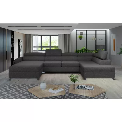 U-förmiges Sofa SAGE – Dunkelgrau, rechte Ausführung