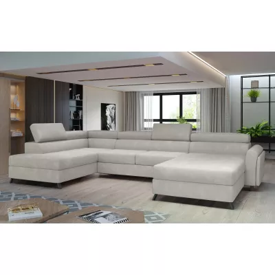 U-förmiges Sofa SAGE – hellbeige, linke Ausführung