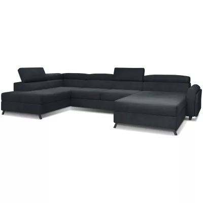 U-förmiges Sofa SAGE – Graphit, linke Ausführung