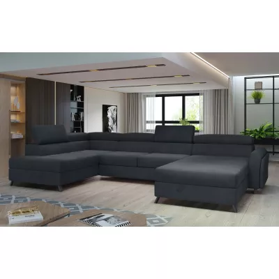 U-förmiges Sofa SAGE – Graphit, linke Ausführung