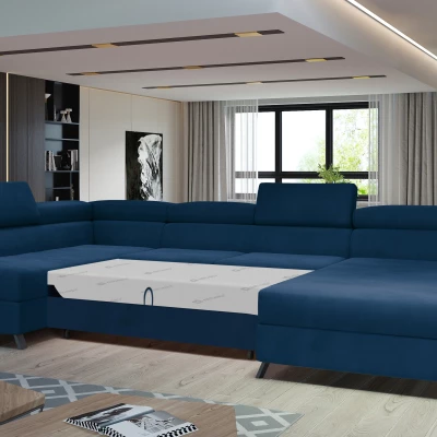 U-förmiges Sofa SAGE - blau, linke Ausführung