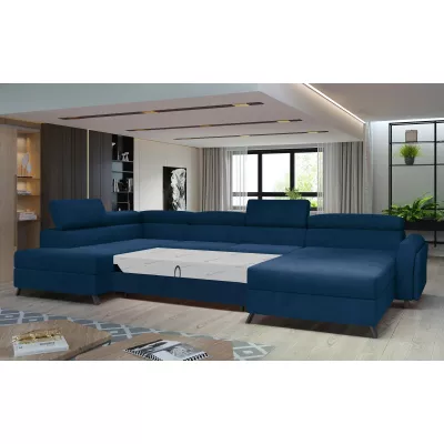 U-förmiges Sofa SAGE - blau, linke Ausführung
