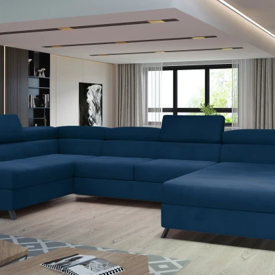 U-förmiges Sofa SAGE - blau, linke Ausführung
