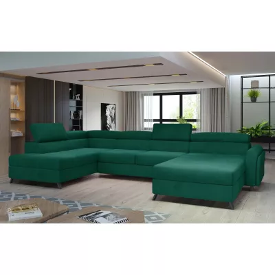 U-förmiges Sofa SAGE - grün, linke Ausführung
