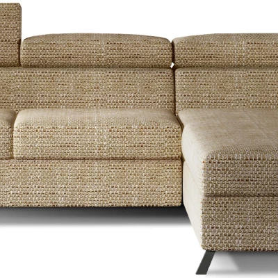 Ecksofa mit Stauraum ZIVEN – dunkelbeige, rechte Ecke
