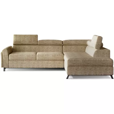 Ecksofa mit Stauraum ZIVEN – dunkelbeige, rechte Ecke