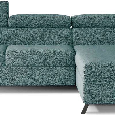 Ecksofa mit Stauraum ZIVEN – blaugrau, rechte Ecke