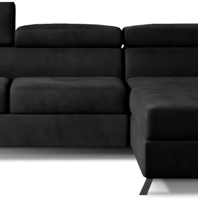 Ecksofa mit Stauraum ZIVEN – Graphit, rechte Ecke