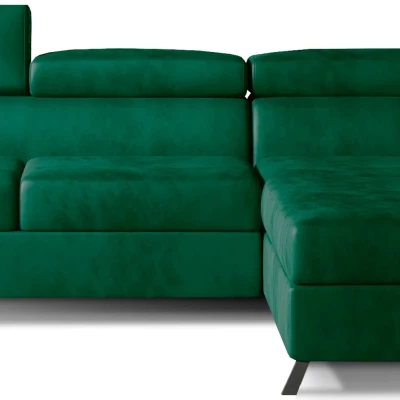 Ecksofa mit Stauraum ZIVEN - grün, rechte Ecke