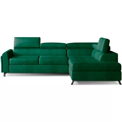 Ecksofa mit Stauraum ZIVEN - grün, rechte Ecke