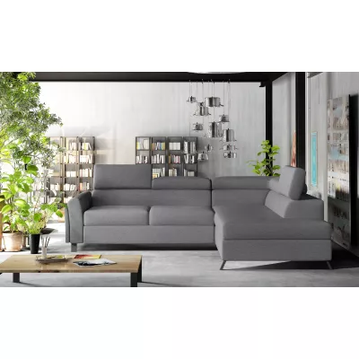 Ecksofa mit Stauraum ZIVEN - grau 1, rechte Ecke