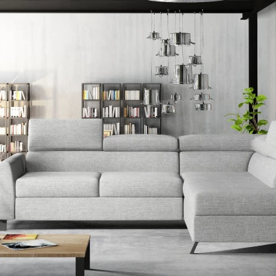 Ecksofa mit Stauraum ZIVEN - Esche, rechte Ecke